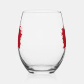 Verre À Vin Sans Pied Drapeau du Pérou (Gauche)