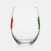 Verre À Vin Sans Pied drapeau du Sénégal (Gauche)