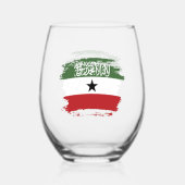 Verre À Vin Sans Pied Drapeau du Somaliland (Recto)