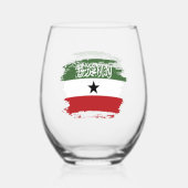 Verre À Vin Sans Pied Drapeau du Somaliland (Verso)