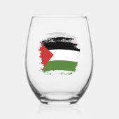 Verre À Vin Sans Pied drapeau du Soudan (Recto)