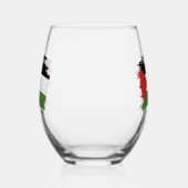 Verre À Vin Sans Pied drapeau du Soudan (Gauche)