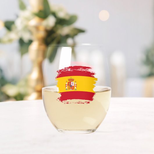 Verre À Vin Sans Pied Drapeau espagnol (Insitu (Mariage))