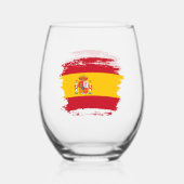 Verre À Vin Sans Pied Drapeau espagnol (Recto)