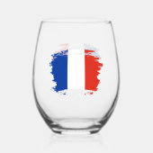 Verre À Vin Sans Pied drapeau français (Recto)