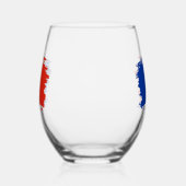 Verre À Vin Sans Pied drapeau français (Gauche)