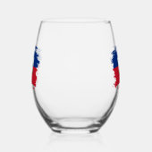 Verre À Vin Sans Pied Drapeau Haïti (Gauche)