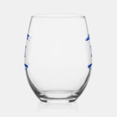 Verre À Vin Sans Pied Drapeau Israël (Gauche)