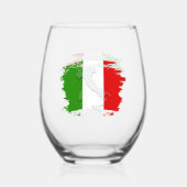Verre À Vin Sans Pied Drapeau italien (Recto)