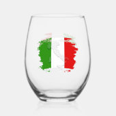 Verre À Vin Sans Pied Drapeau italien (Verso)