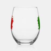 Verre À Vin Sans Pied Drapeau italien (Gauche)