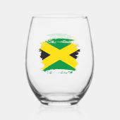 Verre À Vin Sans Pied Drapeau jamaïcain (Recto)