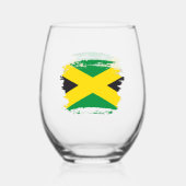 Verre À Vin Sans Pied Drapeau jamaïcain (Verso)