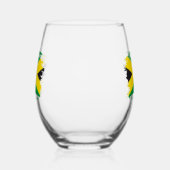 Verre À Vin Sans Pied Drapeau jamaïcain (Gauche)