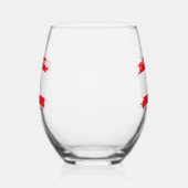 Verre À Vin Sans Pied Drapeau libanais (Gauche)