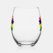 Verre À Vin Sans Pied Drapeau mauricien (Gauche)