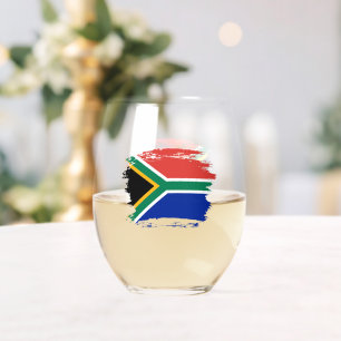 Verre À Vin Sans Pied drapeau sud-africain