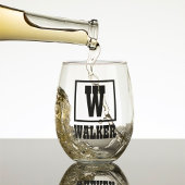 Verre À Vin Sans Pied Drapeau texan et bleu fleur avec nom personnalisé