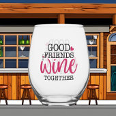 Verre À Vin Sans Pied Drôle bon Amis vin