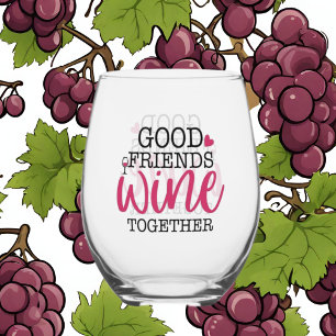 Verre À Vin Sans Pied Drôle bon Amis vin