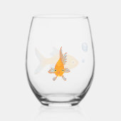 Verre À Vin Sans Pied Drôle Cadeaux de poisson d'or sur mesure nouveauté (Verso)
