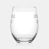 Verre À Vin Sans Pied Drôle Dinkin' & Drinkin' Pickleball Paddle & Ball (Gauche)