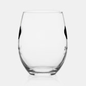 Verre À Vin Sans Pied Drôle Drôle Désigné Dinker Personnalisé Pickleball (Gauche)