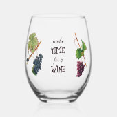 Verre À Vin Sans Pied Drôle Elegant Faire du temps pour un vin (Recto)