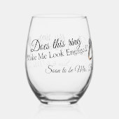 Verre À Vin Sans Pied Drôle  Est-ce que ça me donne l'air engagé ? (Recto)