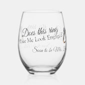 Verre À Vin Sans Pied Drôle  Est-ce que ça me donne l'air engagé ? (Verso)