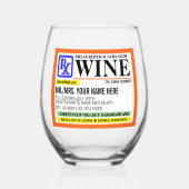 Verre À Vin Sans Pied Drôle Étiquette de la force de prescription (Recto)
