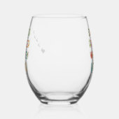 Verre À Vin Sans Pied Drôle Noël Tumbler Dasher Prancer Blitzen (Gauche)