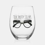 Verre À Vin Sans Pied Drôle Parler Nerdy 🍷 (Recto)