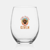 Verre À Vin Sans Pied Drôle Thanksgiving Zero Plucks Donné Turkey Holida (Recto)