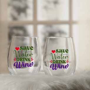 Verre À Vin Sans Pied Économisez de l'eau Boire du vin Verre Stemless