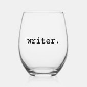 Verre À Vin Sans Pied Écrivain (Recto)