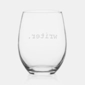 Verre À Vin Sans Pied Écrivain (Verso)