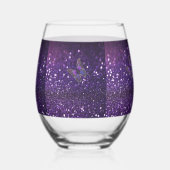 Verre À Vin Sans Pied Élégance Enchantante : Le papillon pourpre (Verso)