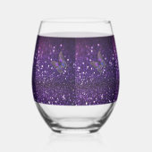 Verre À Vin Sans Pied Élégance Enchantante : Le papillon pourpre (Droite)