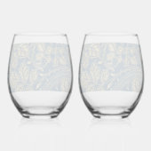 Verre À Vin Sans Pied Élégance Fleur Dorée (Verso)