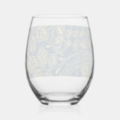 Verre À Vin Sans Pied Élégance Fleur Dorée (Verso)