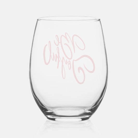 Verre À Vin Sans Pied Elégant Be Joyful Holiday Design (Verso)