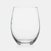 Verre À Vin Sans Pied Élégant ensemble Turquoise de boissons Monogram (Gauche)