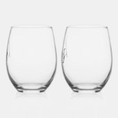 Verre À Vin Sans Pied Élégant M. & Mme (Gauche)