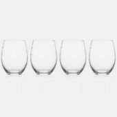 Verre À Vin Sans Pied Élégant Mariage d'accolade florale (Gauche)