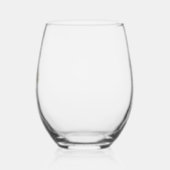 Verre À Vin Sans Pied Élégant Mariage Monogramme (Gauche)