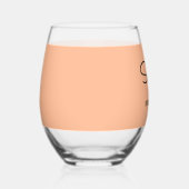 Verre À Vin Sans Pied Élégant Mariage Pretty Peach (Droite)