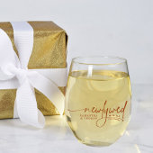 Verre À Vin Sans Pied Élégant marié moderne