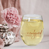 Verre À Vin Sans Pied Élégant marié moderne