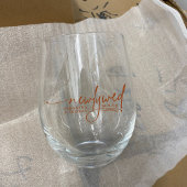 Verre À Vin Sans Pied Élégant marié moderne